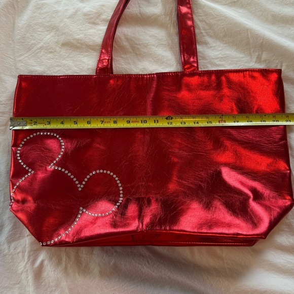 Disney Red Tote Bag with Rhinestone Mickey Design - Picture 3 of 7